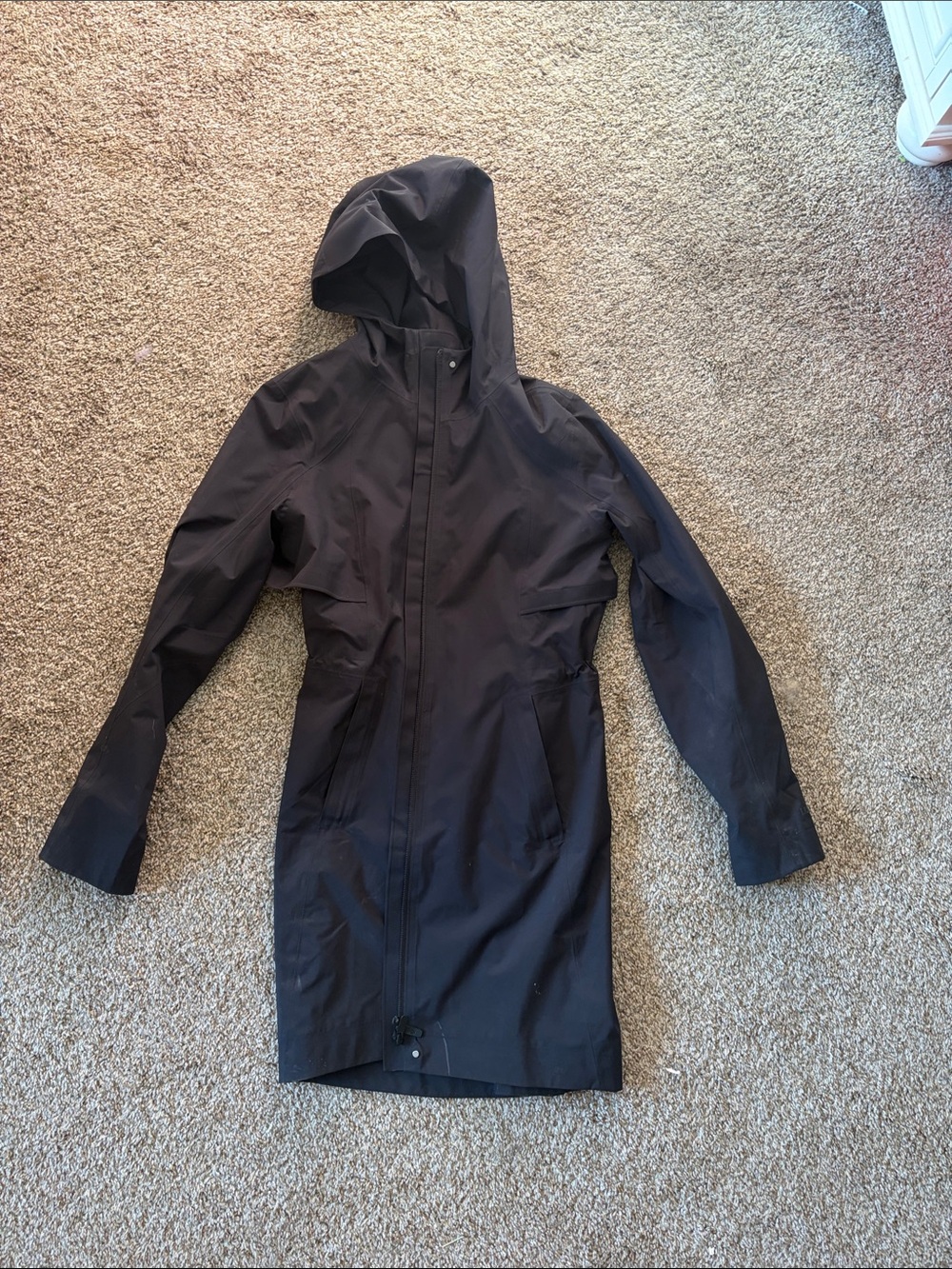 lululemon athletica Black Hooded Trench Coat